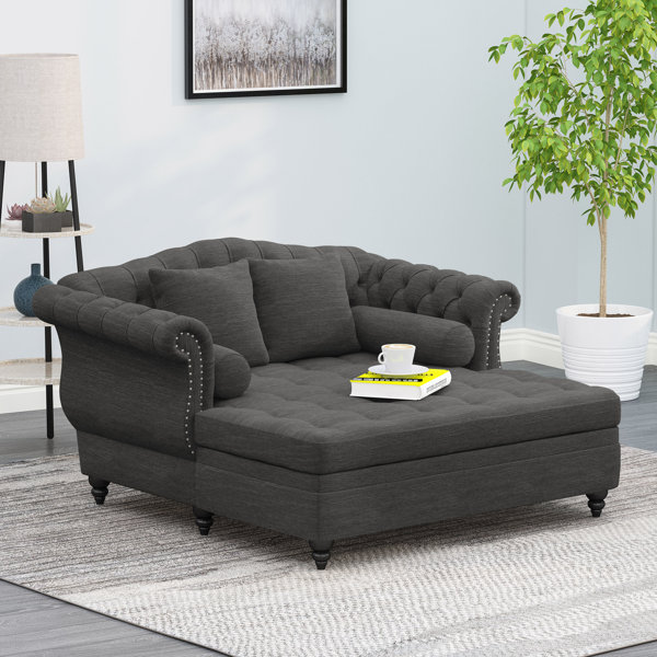 Darby Home Co Lamm Tufted Two Flared Arms Chaise Lounge & Reviews Wayfair